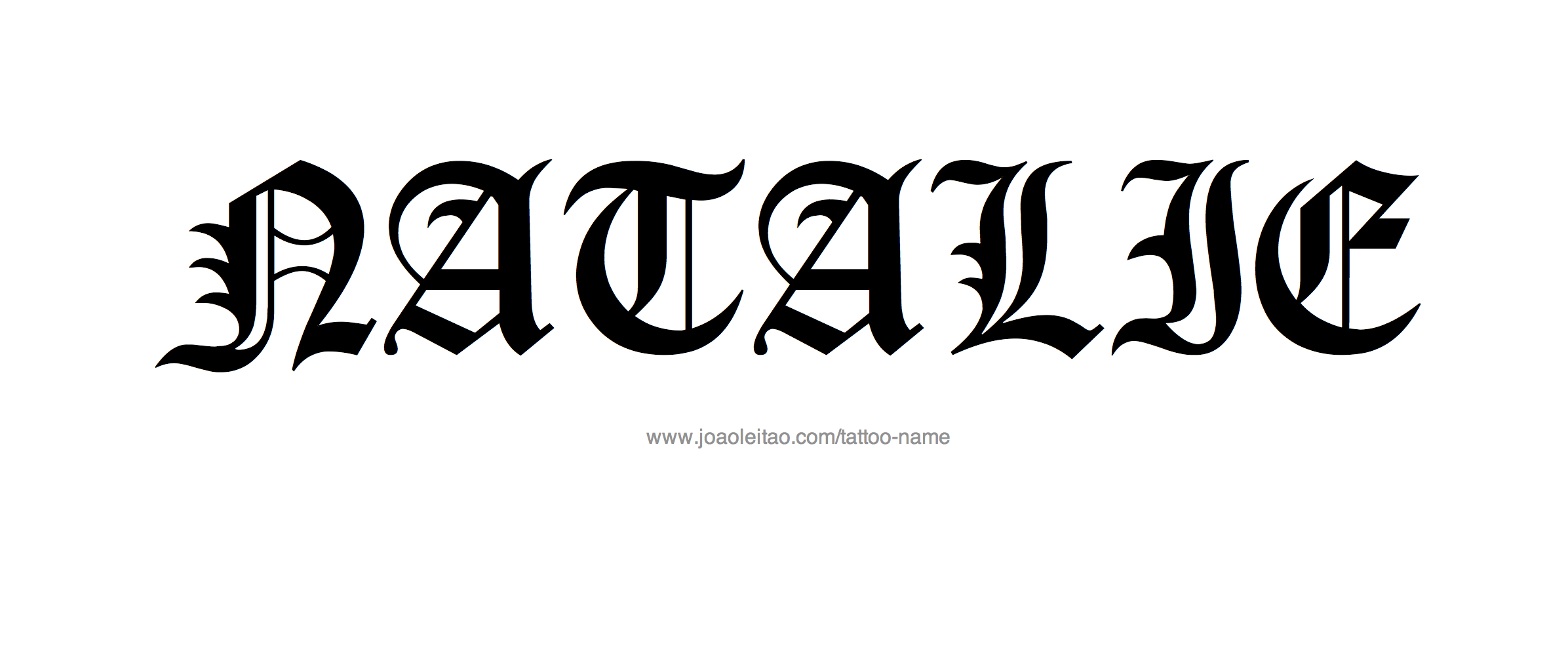 Natalie Name Tattoo Designs